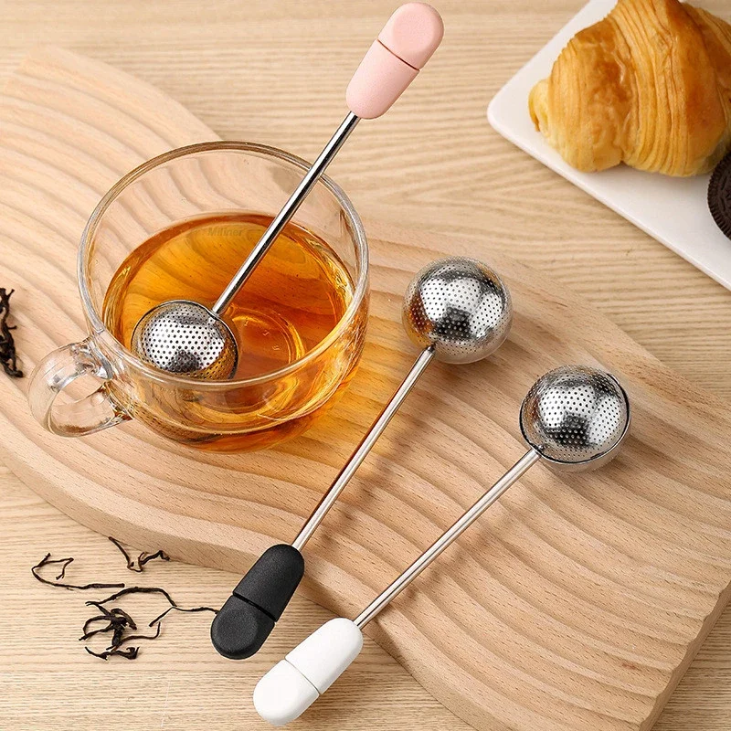Rotatable Stainless Steel Tea Infuser Teapot Spice Tea Strainer for Loose Tea Fine Mesh Reusable Filter Teaware Accessories tea infuser tea strainer tea filter