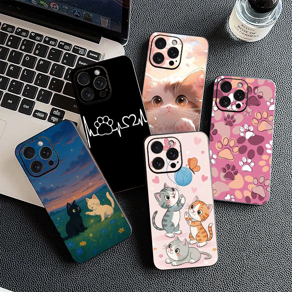 Kitten Cat Cartoon Dog Paw Design Protective Phone Case