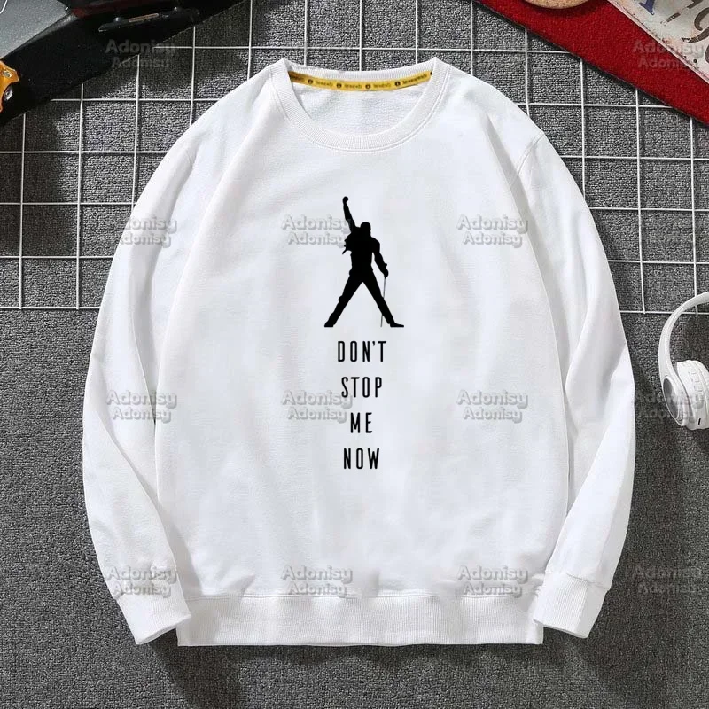 

Freddie Mercury The Queen Band Graphic Rock Hoodies Sweatshirts Male Woman Fashion White Color Autumn Winter Casual Tops