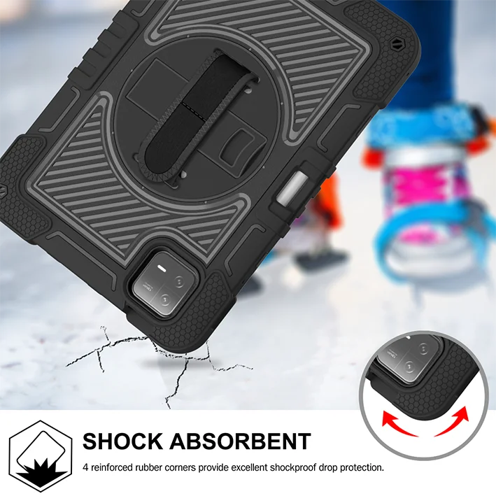 Durable Tablet Case with Kickstand & Shoulder Straps - Enhanced Protection for 8.7 to 11 Inch Tablets
