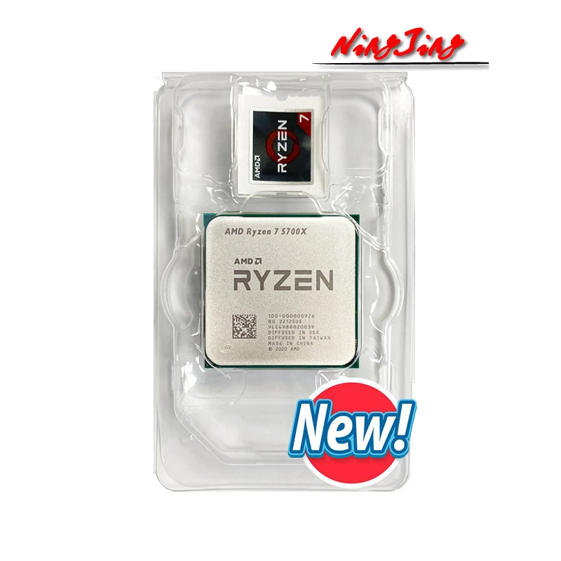 cpu for gaming pc AMD Ryzen 7 5700X R7 5700X 3.4 GHz Eight-Core 16-Thread CPU Processor 7NM L3=32M 100-000000926 Socket AM4 New but without cooler processors