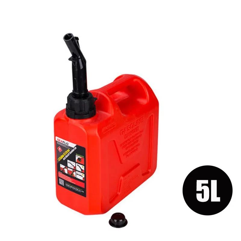 5L 10L Fuel Tank Gas Canister Jerrycan Red Yellow Green Plastic Gas Diesel Petrol Oil Containers Gasoline Mount Car Motorcycle