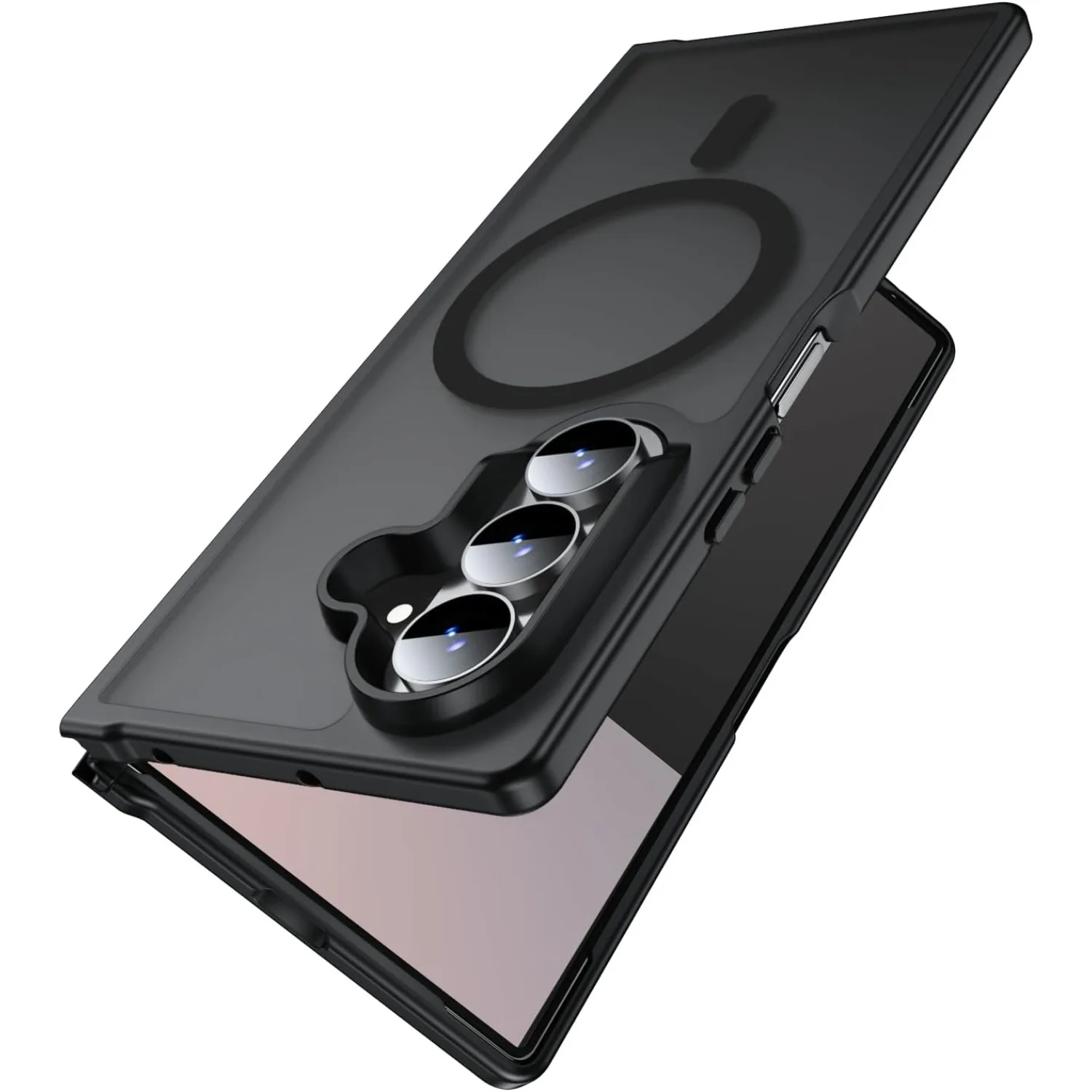 Luxury Fashion Slim Magnetic Clear Matte Case with Soft Bumper Cover