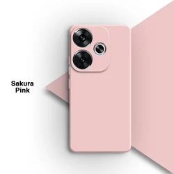 Original Premium Liquid Silicone Phone Case - Elegant & Durable Back Cover for Poco F4 (Sakura Pink)