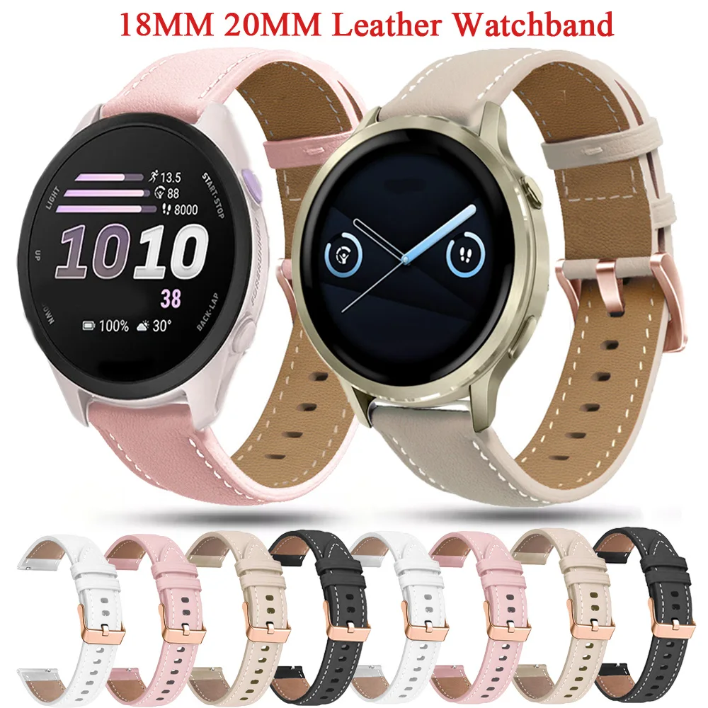 Luxury Leather Watch Strap - 18mm/20mm Premium Band
