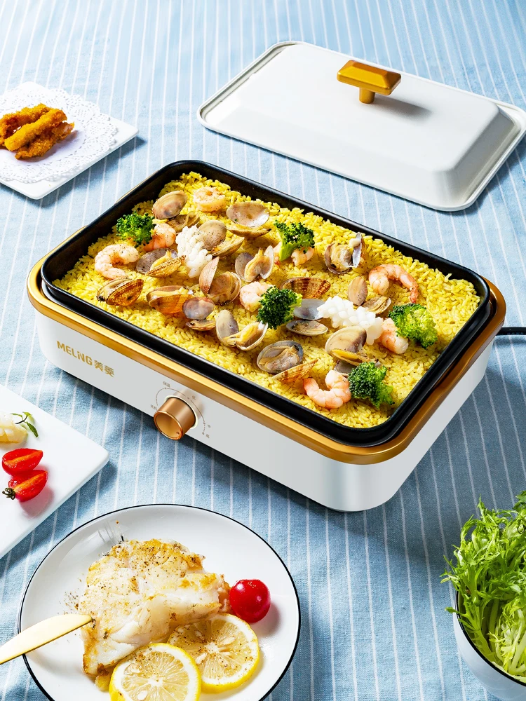 Home Smoke-free Barbecue Korean Barbecue Plate Electric Omelette Kitchen Appliances Frying Pan Pancake Electronic Skillet Pans