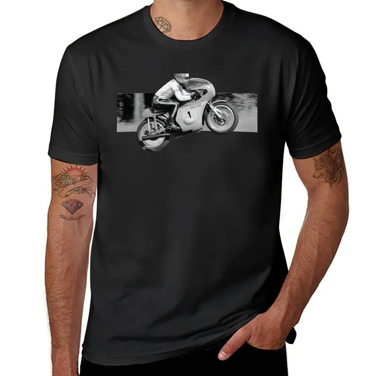 Giacomo AGOSTINI - OldSchool GP Driver T-Shirt boys animal print oversizeds tops for a boy mens funny t shirts