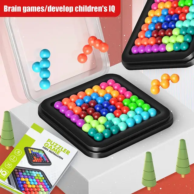 Jogo Educativo Pirâmide para Crianças, pérola inteligente, quebra-cabeça,  brinquedo com bolas coloridas, quebra-cabeça envolvente, desafios,  brinquedos, 1 conjunto - AliExpress