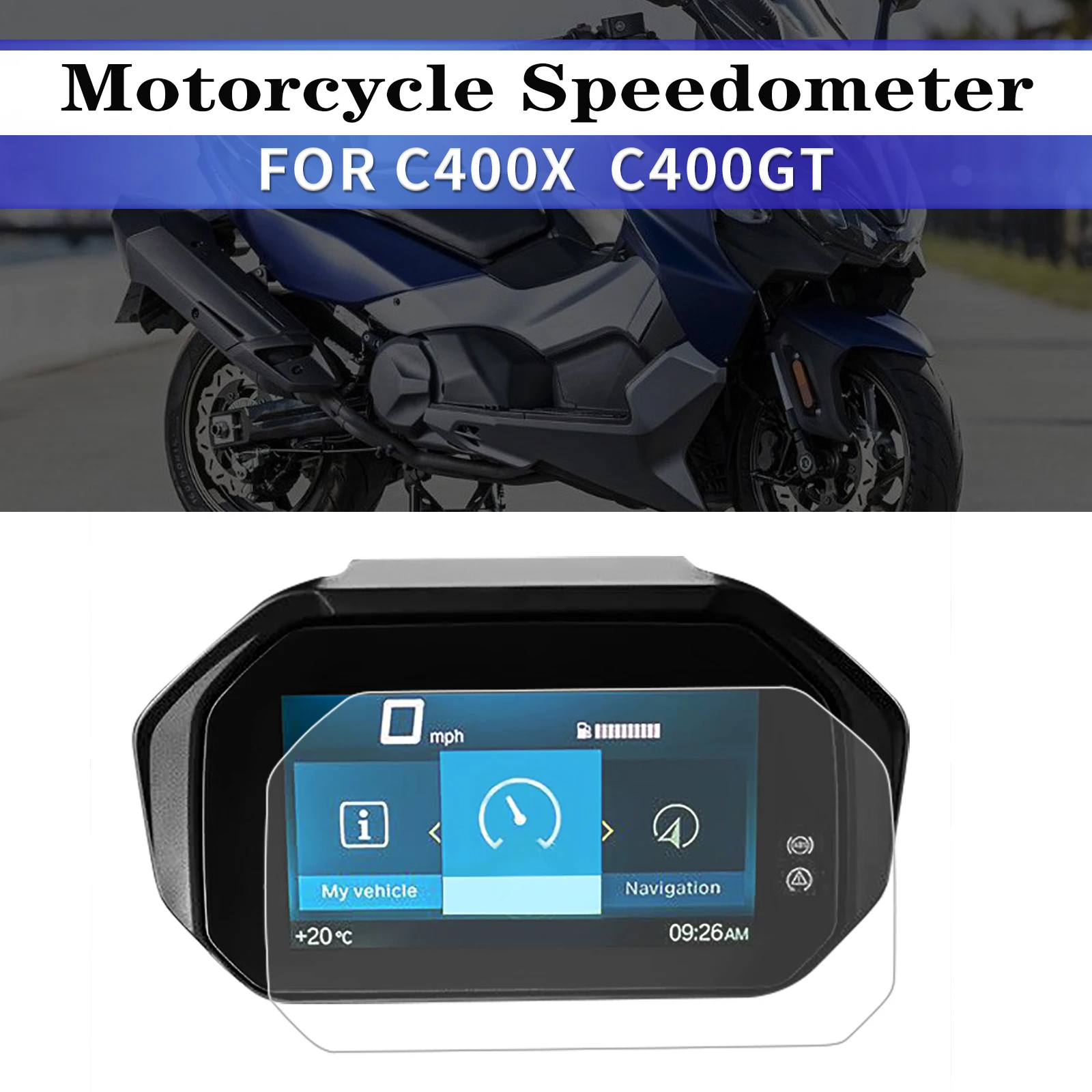 

For BMW C400X C400 X C400GT C 400 GT 2018-2023 Motorcycle Speedometer Guard Scratch Cluster Screen Protection Film Protector
