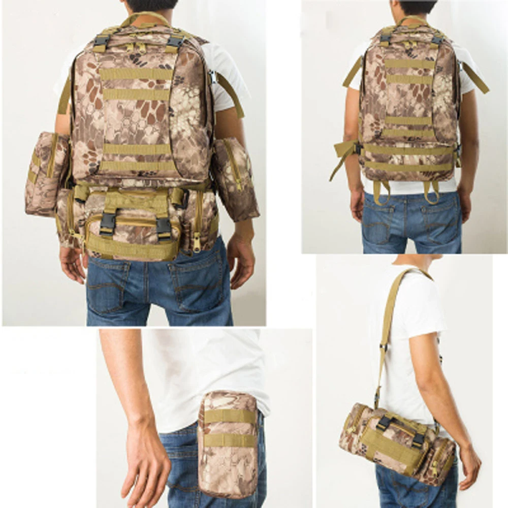 Tactical Backpack Military Waterproof Backpacks 4 In 1 Molle Sport Bag Outdoor Trekking Fishing Hiking Camping 3D Rucksack