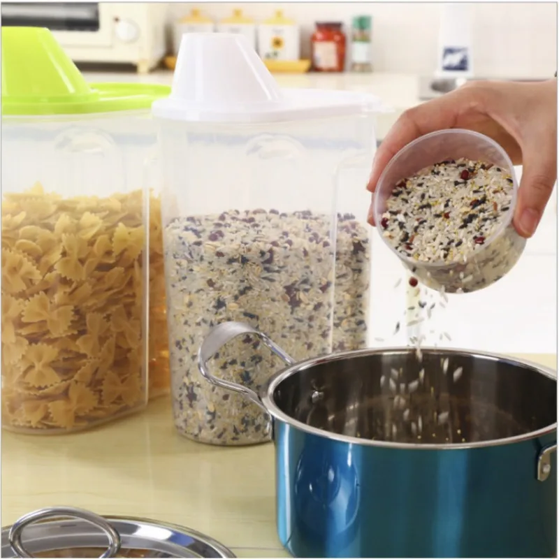 1Pc Plastic Kitchen Food Storage Dispenser Container
