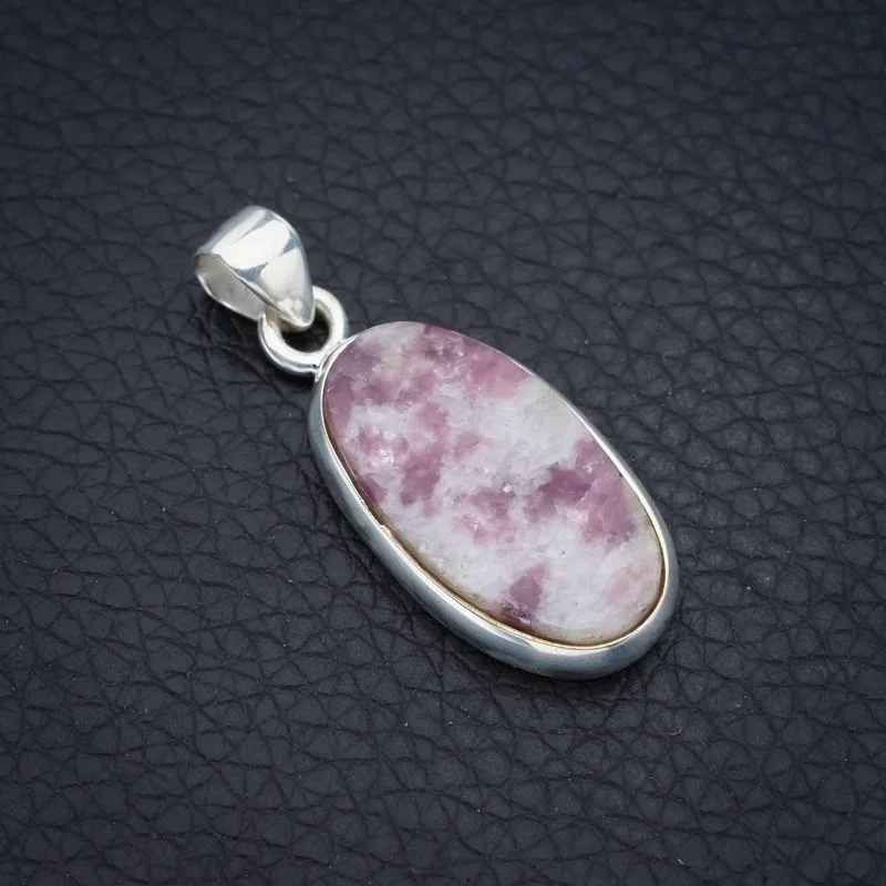 

Серебряная подвеска из родонита ручной работы StarGems 1,25 "F4257