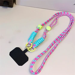 Elegant Adjustable Nylon Phone Lanyard Strap for Stylish On - the - Go Use (D)