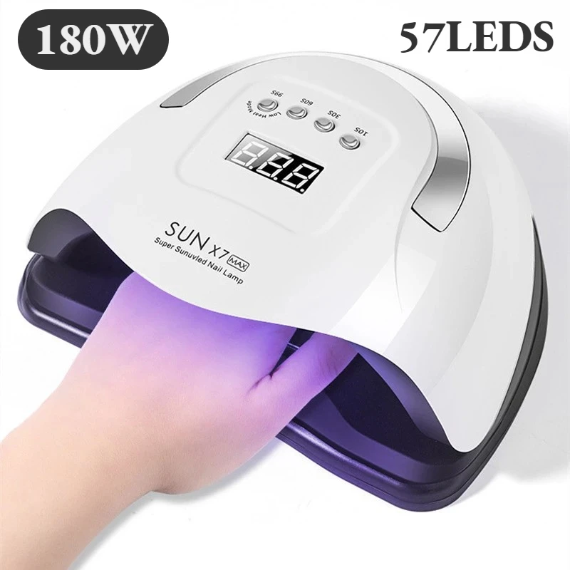 80/120/180/280W Nail Polish Drying Lamp 57LEDs LED UV Nail Dryer With