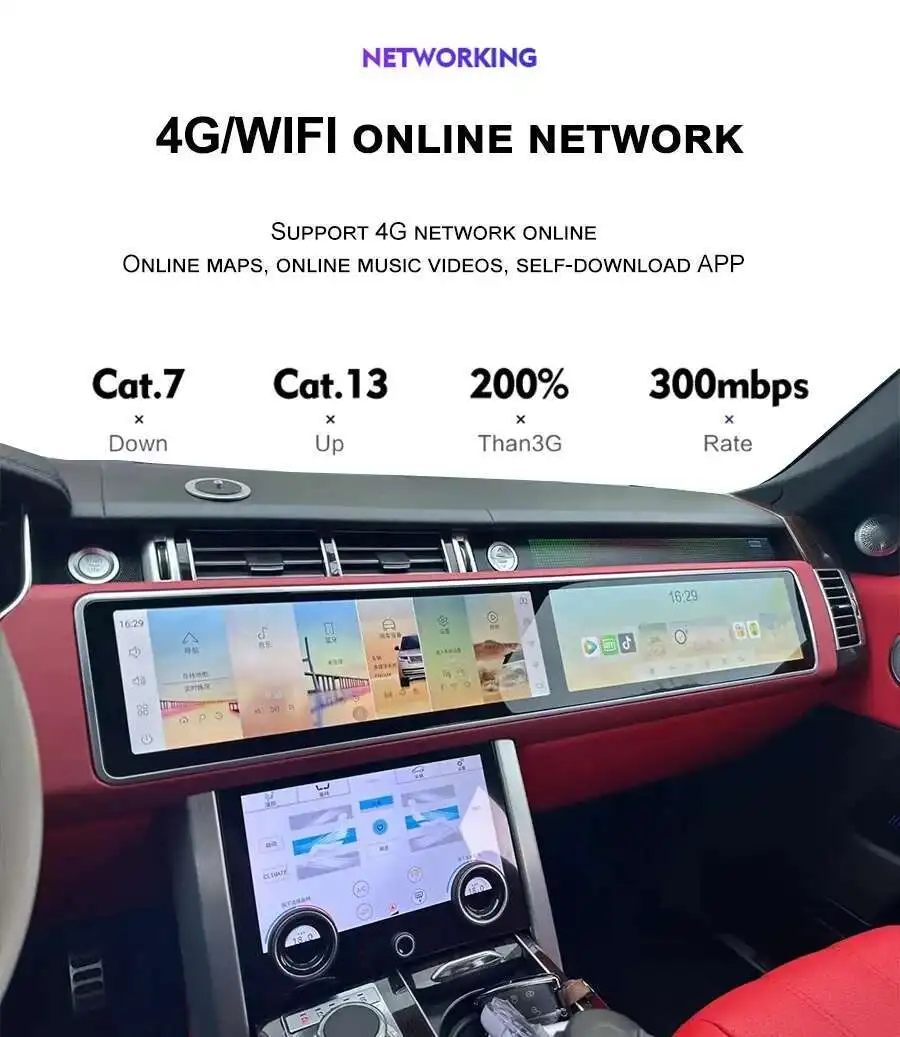 15.5+15.5inch dual screen Car Android Carplay For Land Rover Range Rover Sport L