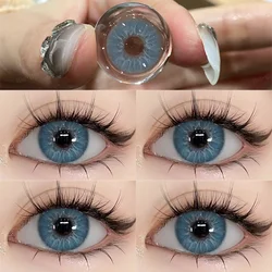 Bio - Essence Natural Blue Contact Lenses - Yearly Wear, 2pcs Set (5 - HT)