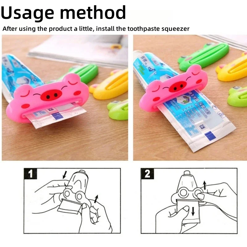 1pcs for Home Multifunctional Toothpaste Squeezer Animal Toothpaste Dispenser Household Daily Necessities Bathroom apply 6