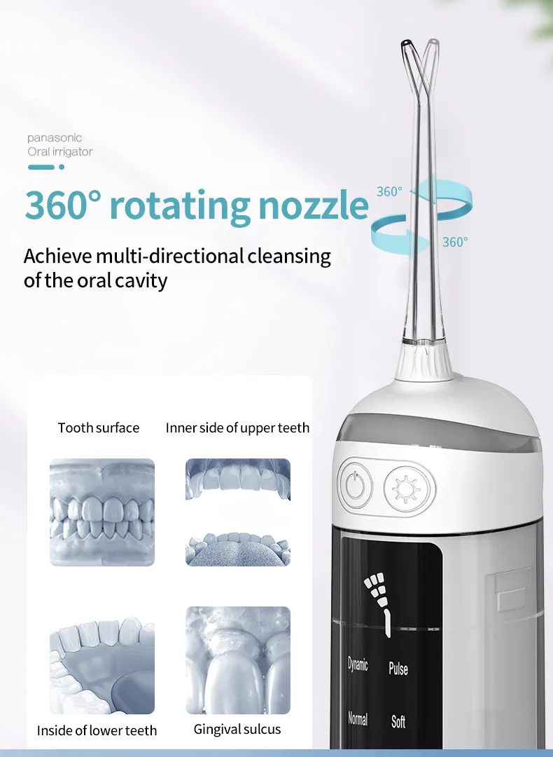 Irrigateur Dentaire Manuel Hydro-propulseur - Sans Fil Ni Pile, Jet D'eau Nettoyant - Neuf, Modèle ZV007