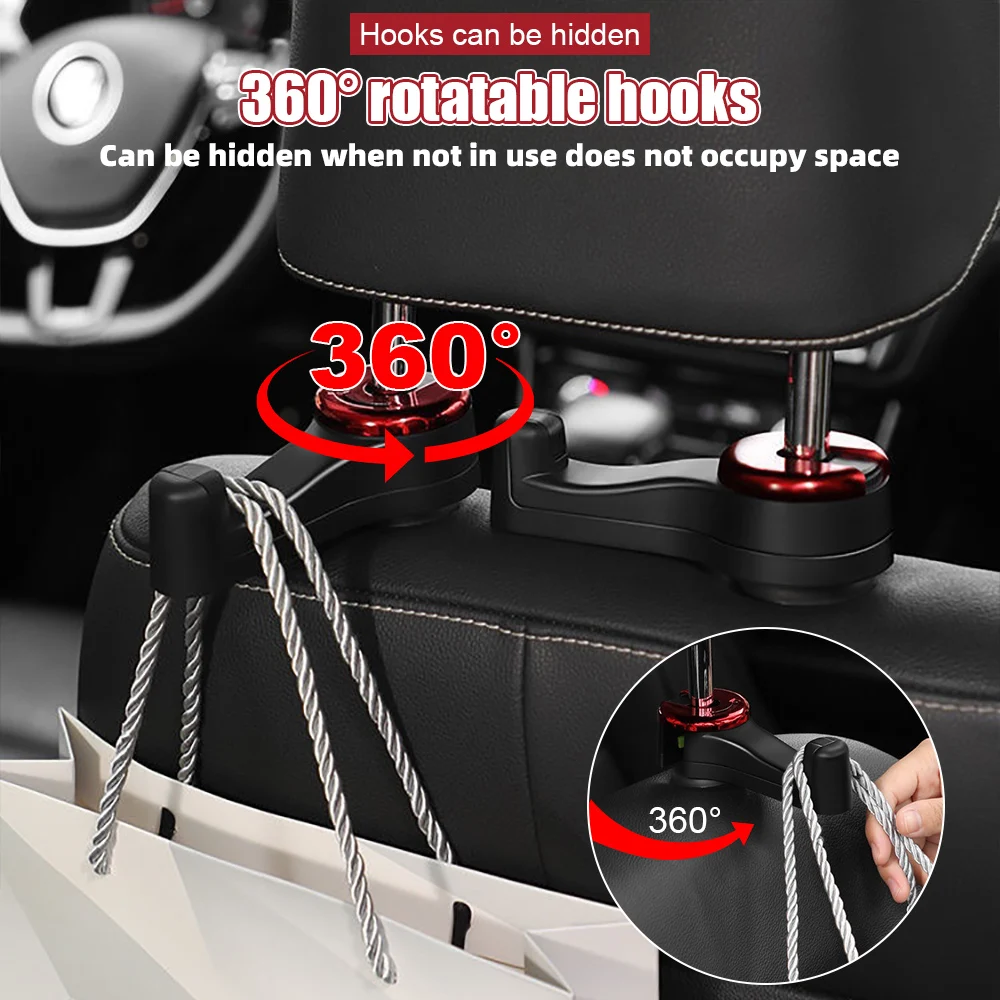 2 in 1 Car Headrest Hidden Hook with Phone Holder Car Seat Back Hanger  Portable Storage Hook Phone Holder Auto Fastener Clip - AliExpress