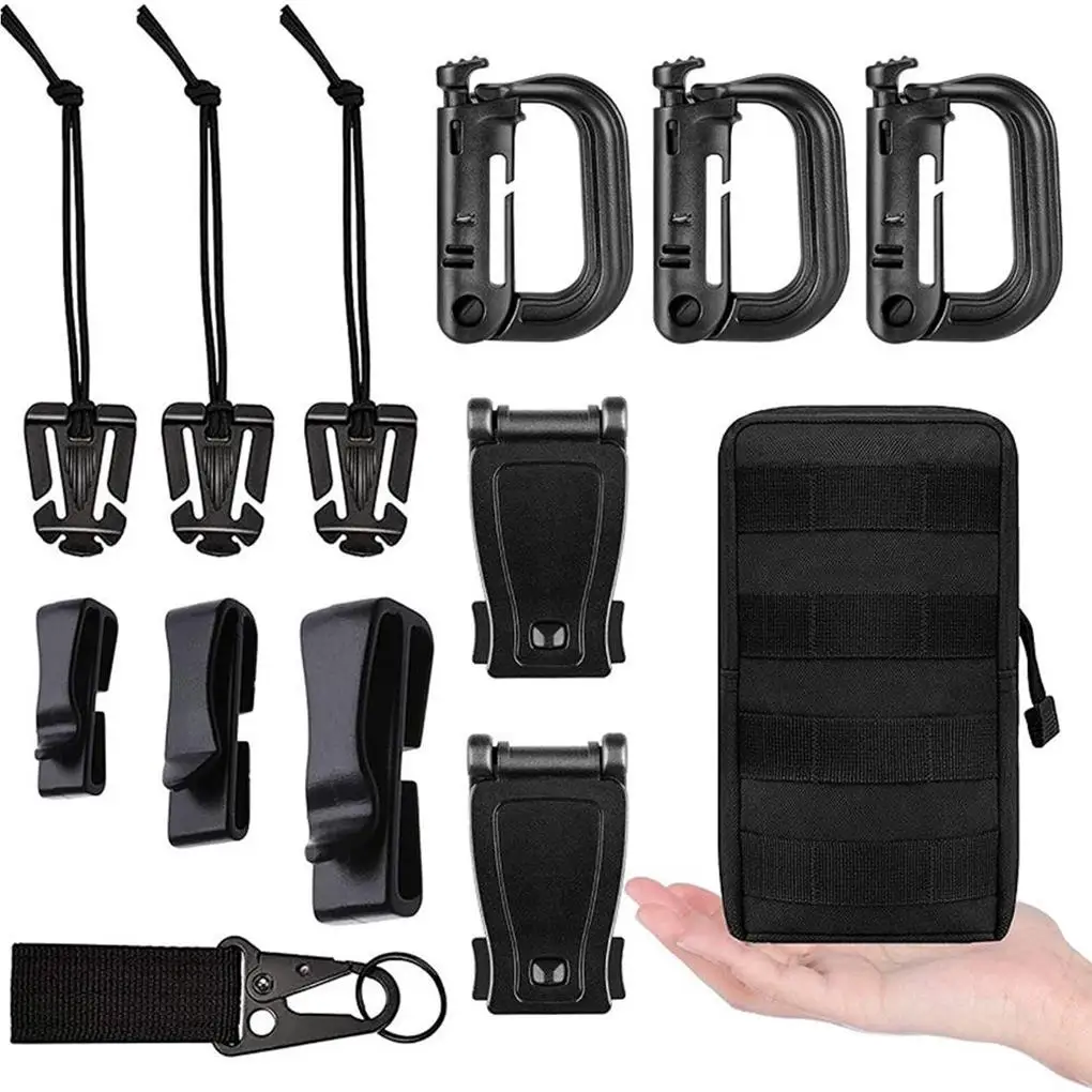 

Carabiner Attachment Plastic Buckle Snap Clip Tools Practical Multiuse Webbing Lock Hiking Survival Accessories