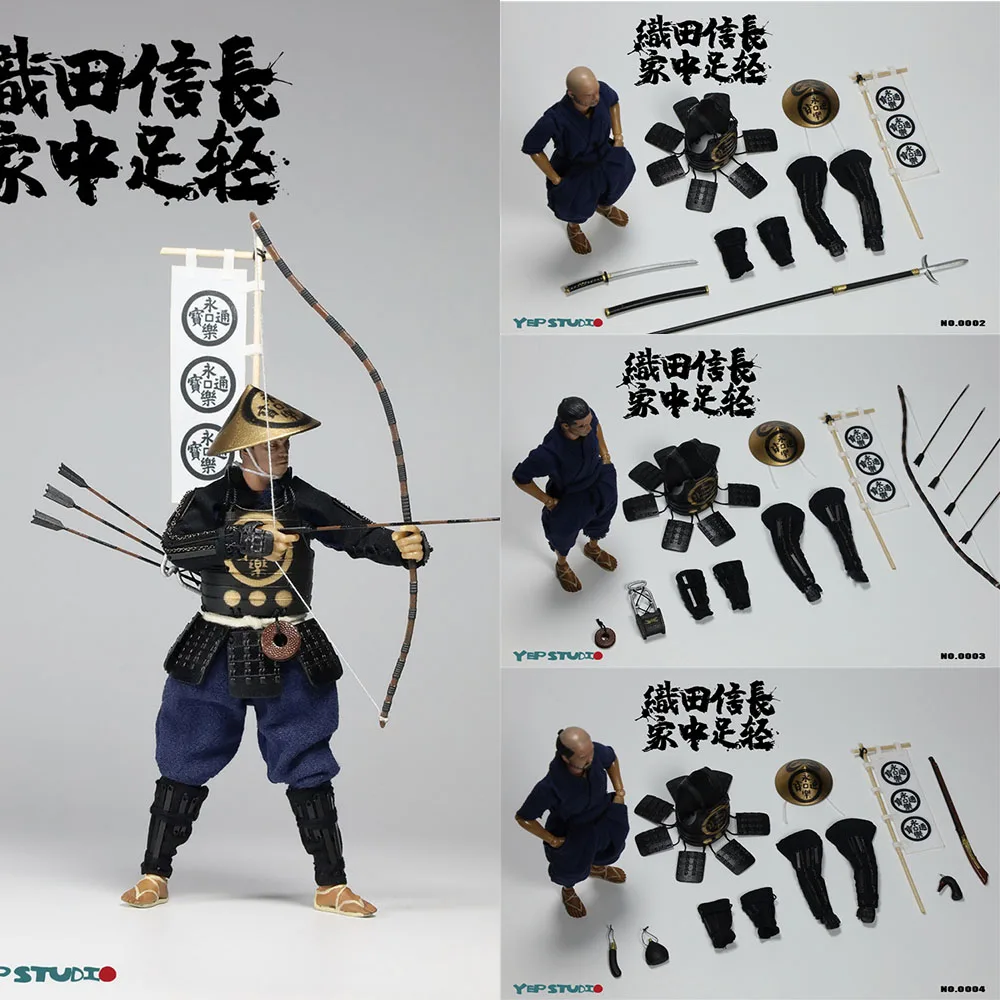 

Yep Studio 002 003 004 1/12 Scale Collectible Japanese Samurai Oda Nobunaga Cloth Warrior Soldier 6 inches Mini Action Figure