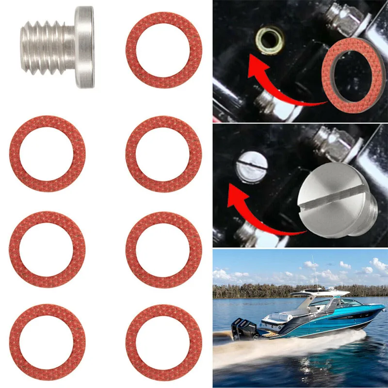 

Винт для слива лодок + комплект прокладок 18-2244, подходит для Mercury/Mercruiser #1/MR/R/Alpha 1 Gen 2, верхние и нижние блоки 10-79953Q2