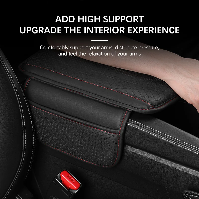 Auto in pelle Bracciolo Zerbino Organizzatore Console Centrale Auto Braccioli Borsa di Immagazzinaggio Accessori Auto Per Subaru XV E-BOXER Crosstrek GT - immagine 2