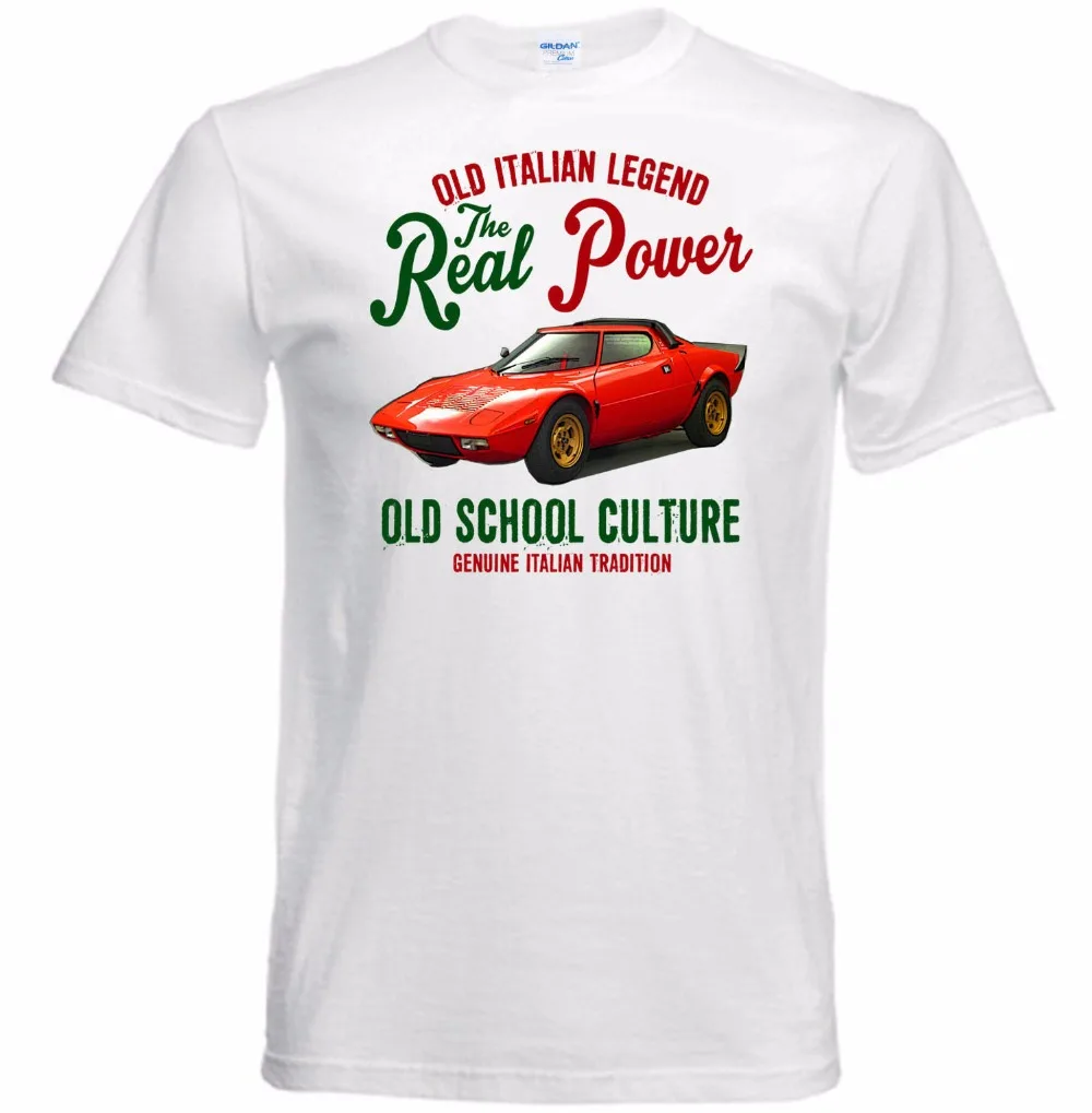 

Новинка, забавная хлопковая Винтажная Футболка Stratos с итальянским автомобилем, новый топ из хлопка и полиэстера, мужские футболки с круглым вырезом и смешным юмором из 100% хлопка