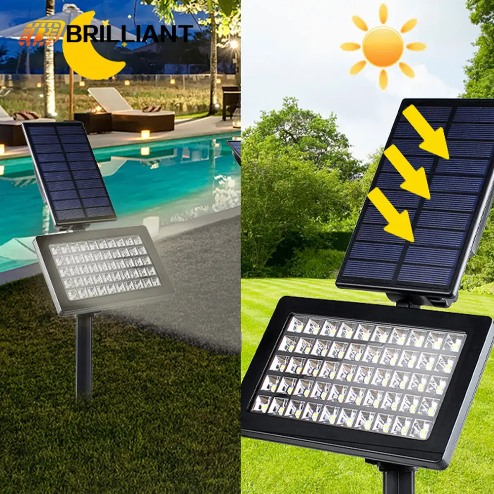 

Outdoor Waterproof 50LED Solar Projection Lamp, Household Courtyard Small Wall Lamp, Projection Lamp, Ground Mounted Street Lamp