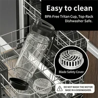 Mélangeur portatif de glace, mélange à grande vitesse de 600 ml pour smoothies, shakes, préparation des aliments et mélange surgelé 6