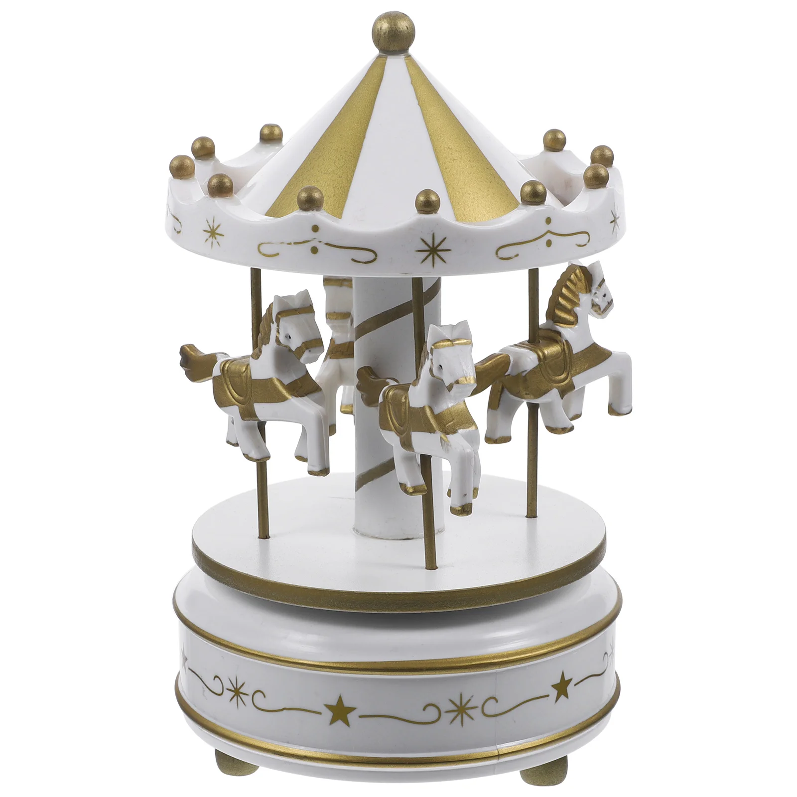 Plastic Merry-Go-Round Carousel Wind Up Music Box Kids Gift (Random Style) Plastic Music Box Carousel