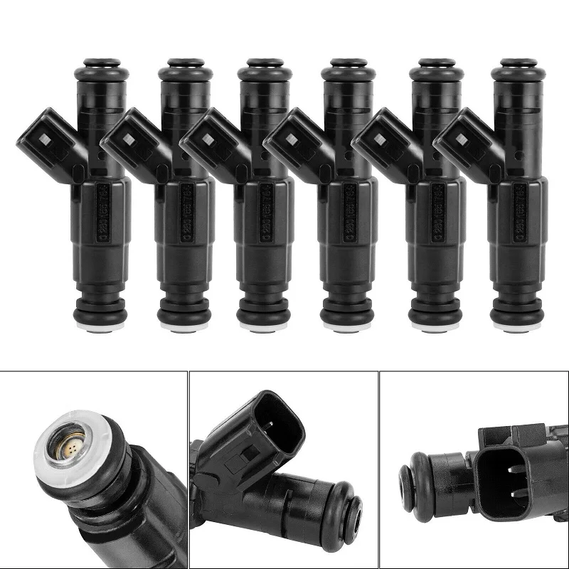 6pcs Fuel Injectors 0280155784 Upgrade Bosch 4hole For Jeep Cherokee
