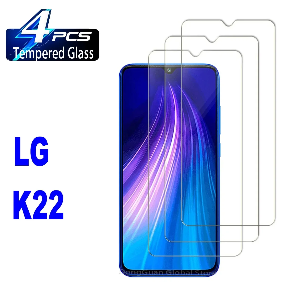 

4Pcs Tempered Glass For LG K22 K31 K40S K41S K42 K50 K50S K51S K52 K61 K62 Q51 Q60 Q52 Screen Protector Glass Film