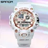SANDA Brand G Style Ladies' Watches 50M Waterproof Outdoor Sports Military Quartz Watch For Women LED Digital Wristwatch Clock 1
