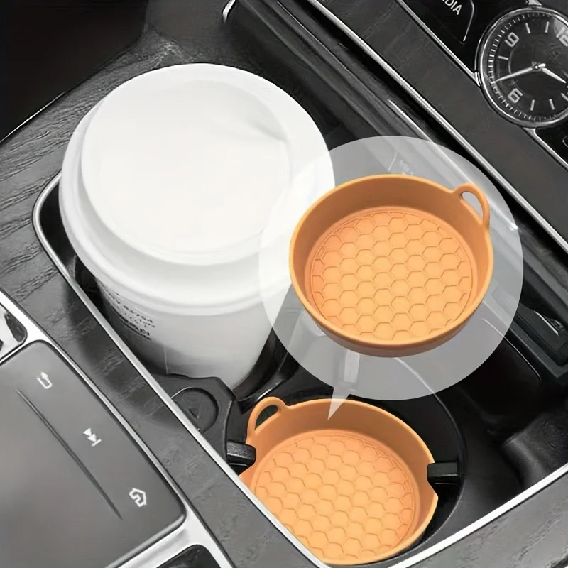 Car Cup Holder Coaster Silicone Cup Holder Insert Universal Non-Slip Cup Holders Car Interior Silent Cup Pad Car Accessories New 4