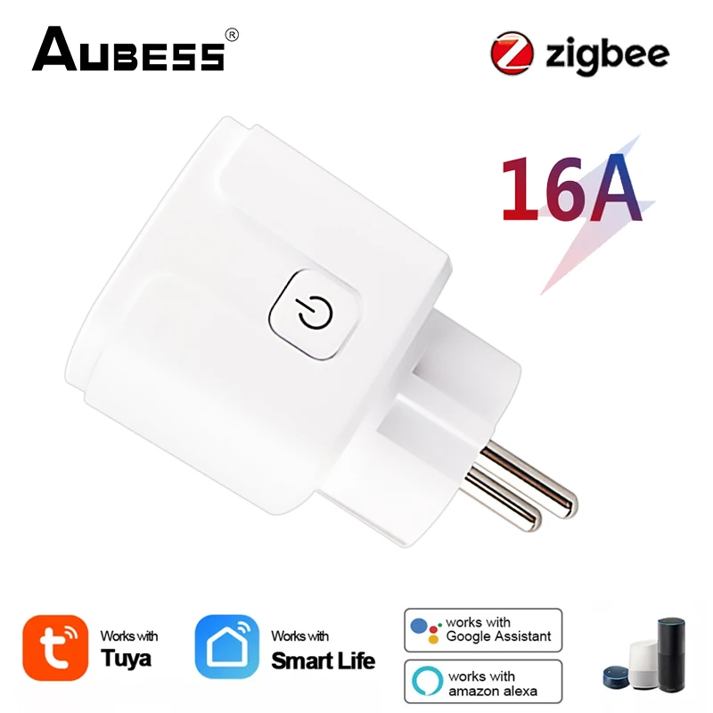 

Умная розетка Aubess Zigbee 16 А с таймером и поддержкой Alexa