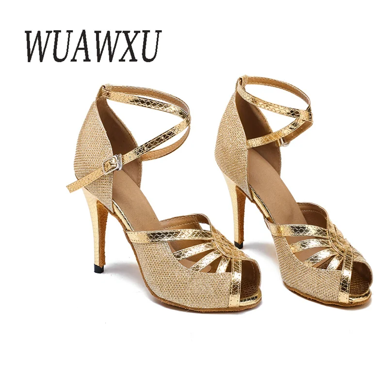 NATASHA2023 New Latin Dance Shoes Medium High Heel Women's Square Dance Shoes Soft Sole Dance Shoes Fashion Training Shoes Perfo