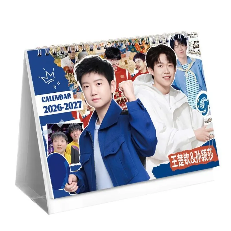 Sun Yingsha Wang Chuqin 탁상 달력 2026년 1월-2027년 12월
