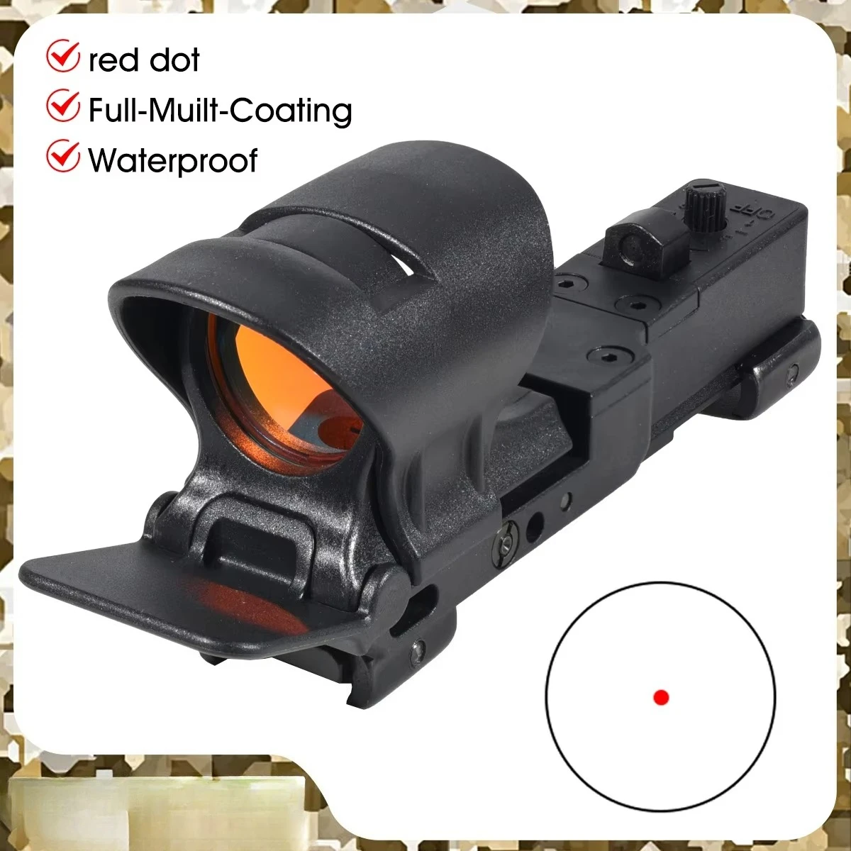 Tactical Red Dot Scope Reflex Optics Sight Red Dot Sight Hunting Compact Riflescope Airsoft Collimator 20-22mm Rail