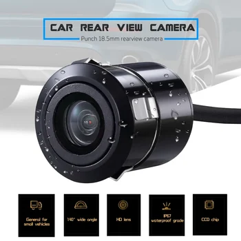 Telecamera per retromarcia per auto 4 LED Visione notturna per retromarcia Monitor per parcheggio automatico CCD IP68 Telecamera di backup per video HD da 140 gradi impermeabile