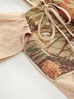 ROSEGAL Plus Size Cold Shoulder Dresses Flowers Print Lace Trim Ruched Ruffles Pockets Spring Summer Casual Midi Dress - Image 4