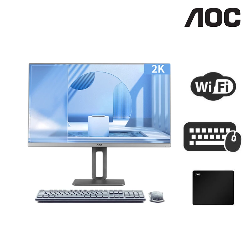 

AOC All-in-one Computer 23.8-inch i5-13400 16G+512G SSD Desktop Gaming Adjustment AIO Home Office Game Dual Band WiFi Adjustable