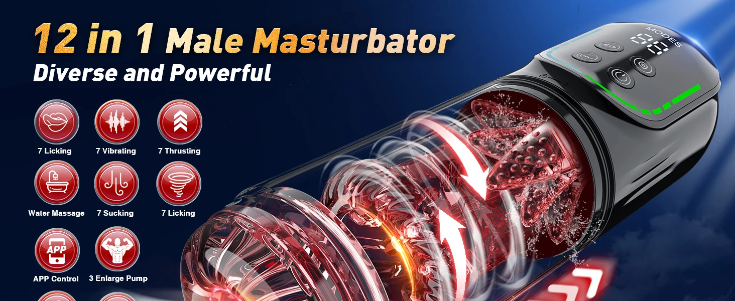 Automatic Masturbation Cup For Men With Thrusting And Rotation_voghion.com