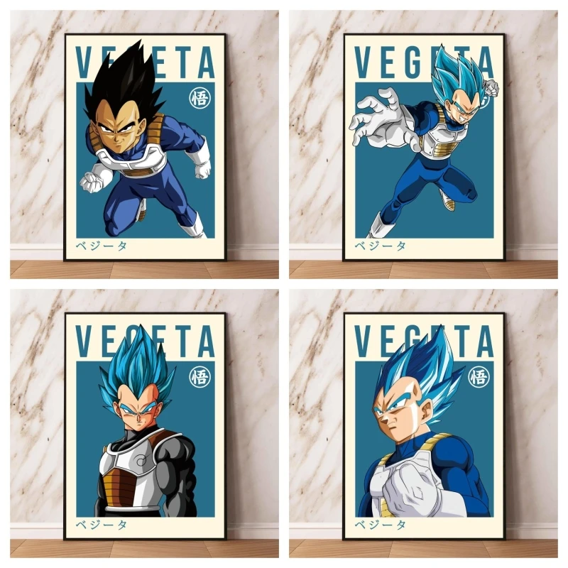 

Canvas Posters Dragon Ball Vegeta Decor Gifts Living Room Wall Decoration Modular Painting Hanging Decorative Picture