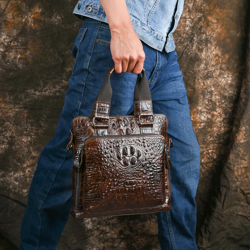 Quality Original Leather Male Casual Shoulder Messenger bag Cowhide Fashion Cross-body Bag 8