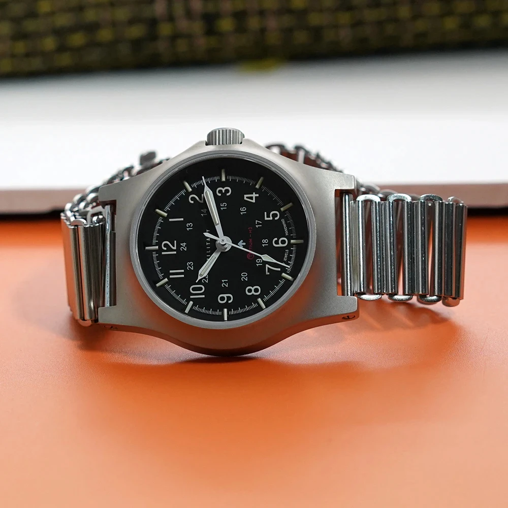 Merkur Vintage Watch British Military Field Watch Mens Orologi Meccanici A Mano Con Vento Luminoso Stain Steel Sapphire Lens Reloj