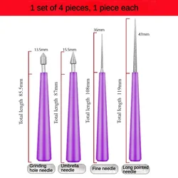 Enhanced Jewelry Crafting Tool Kit for Precision Beading and Hole Enlargement (4 Pcs of 1 set)