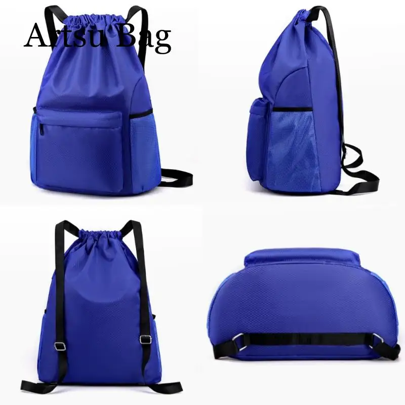 Football Bag Women Men Drawstring Backpack School Casual Fitness Gym Bag Fashion String Knapsack Outdoor Sport Swimming Bags