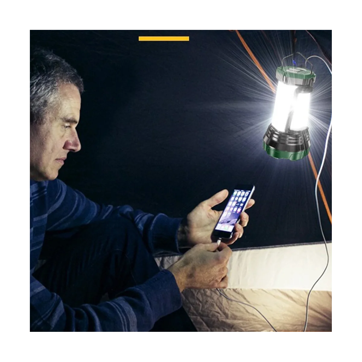 

Powerful Spotlight Searchlight Emergency Charging Camping Light Outdoor Fishing Waterproof Light LED Flashlight