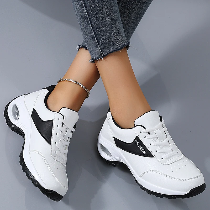 Hot Selling Women's Thick Sole Casual Sneakers Women Fashion Vulcanized Shoes Designer Trainers Platform Lace Up Walking Shoes 3 Hot Selling Women's Thick Sole Casual Sneakers Women Fashion Vulcanized Shoes Designer Trainers Platform Lace Up Walking Shoes 3